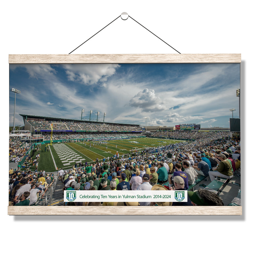 Tulane Green Wave - Celebrating 10 Years in Yulman Stadium - College Wall Art #Canvas