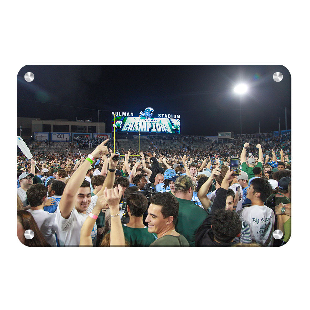 Tulane  Green Wave - Tulane Fans Storm the Field - College Wall Art #Canvas