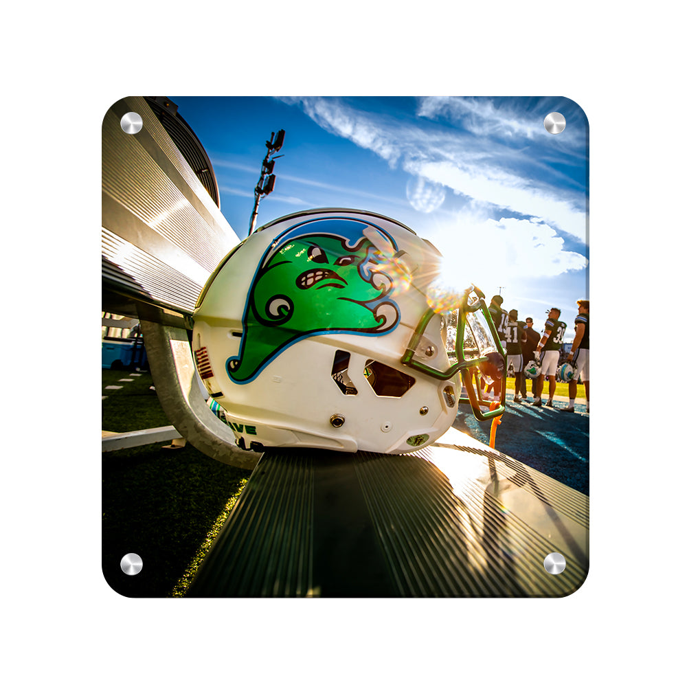 Tulane Green Way - Tulane Green Wave Helmet - College Wall Art #Canvas