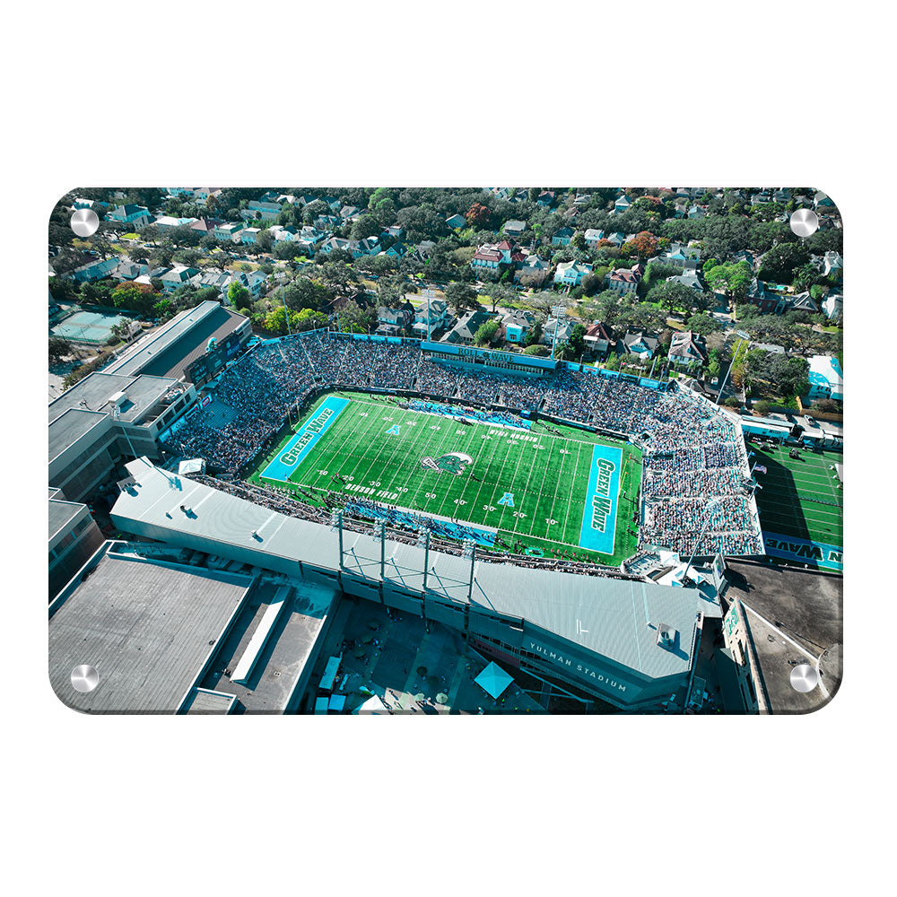 Tulane  Green Wave - Yulman Aerial - College Wall Art #Canvas