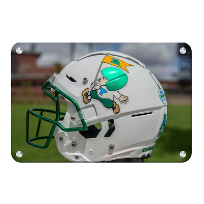 Tulane  Green Wave - Tulane Throw Back Helmet - College Wall Art #Metal