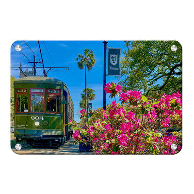 Tulane  Green Wave - St. Charles Streetcar Tulane - College Wall Art #Metal