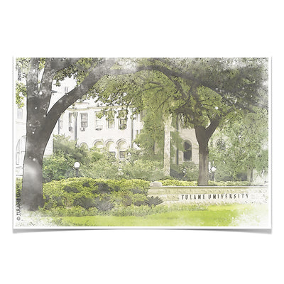 Tulane Green Wave - Tulane Watercolor - College Wall Art #Posters