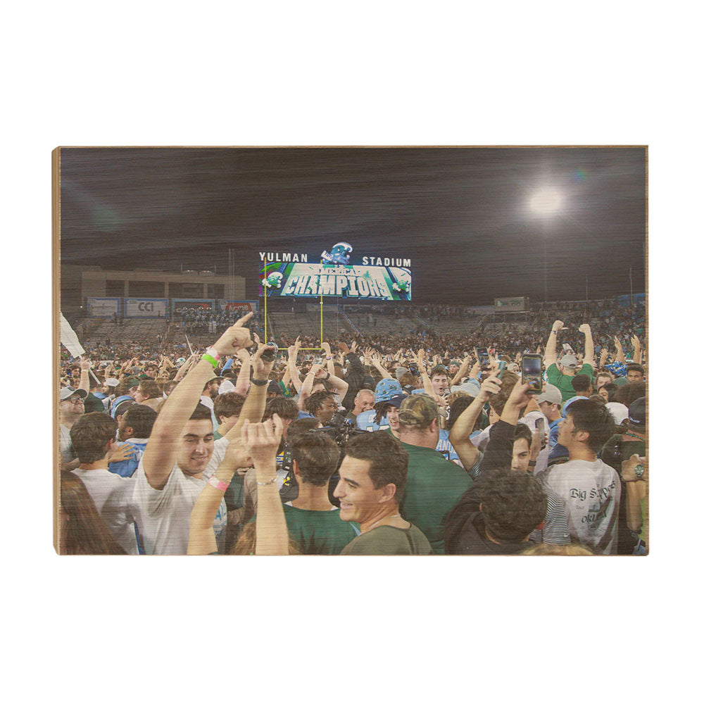 Tulane  Green Wave - Tulane Fans Storm the Field - College Wall Art #Canvas