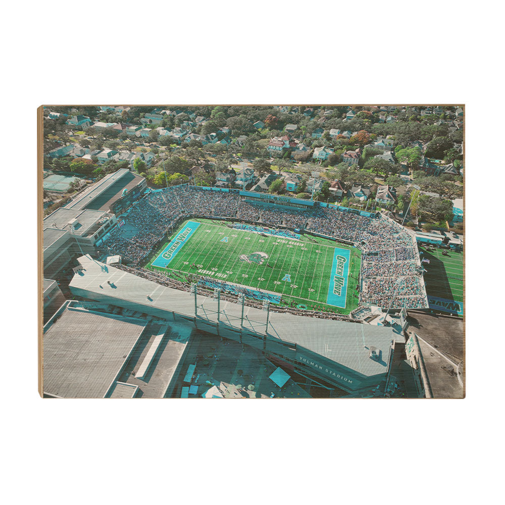 Tulane  Green Wave - Yulman Aerial - College Wall Art #Canvas