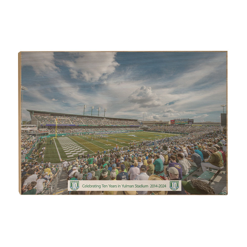 Tulane Green Wave - Celebrating 10 Years in Yulman Stadium - College Wall Art #Canvas