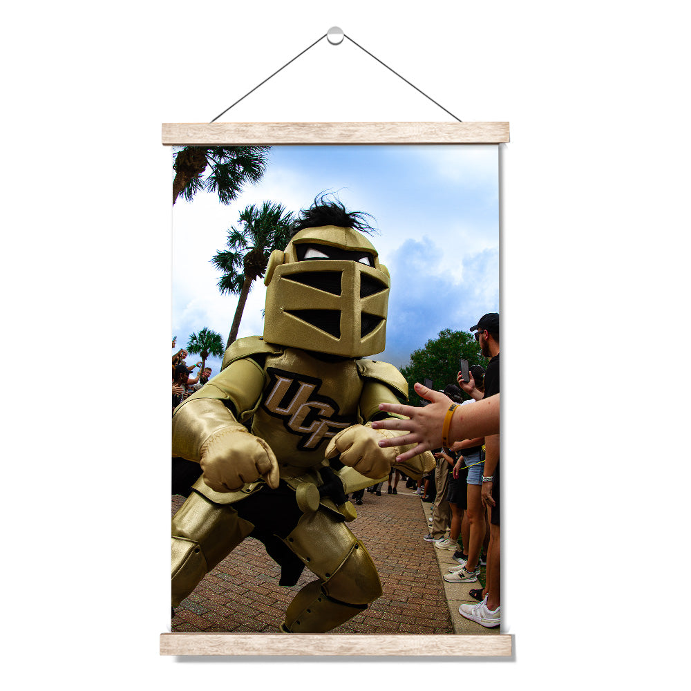 UCF Knights - Knightro Knight Walk - College Wall Art #Canvas