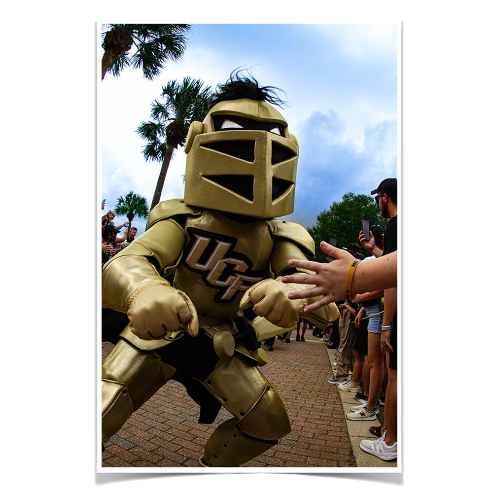 UCF Knights - Knightro Knight Walk - College Wall Art #Canvas