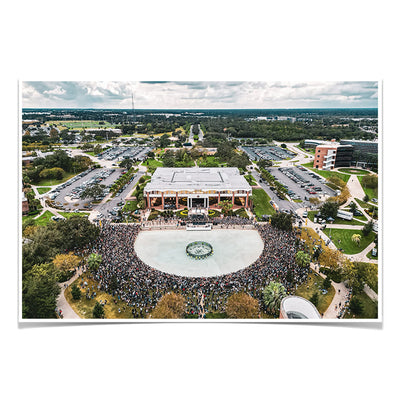 UCF Knights - Spirit Splash Aerial - College Wall Art #Poster