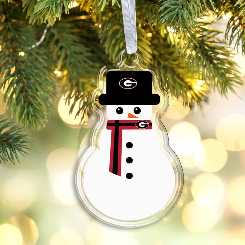 Georgia Bulldogs - Georgia Snowman Ornament