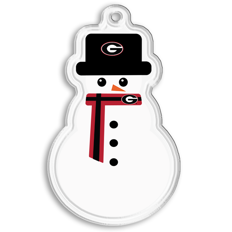 Georgia Bulldogs - Georgia Snowman Ornament