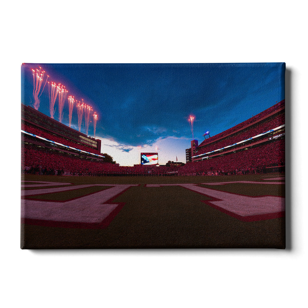Georgia Bulldogs - Georgia Bombs Bursting in Air - College Wall Art #Canvas