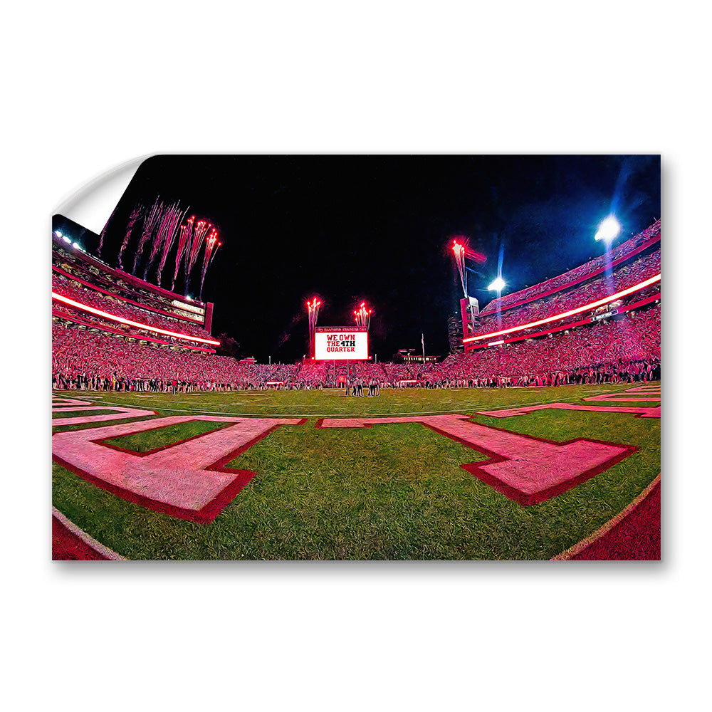 Georgia Bulldogs - We Own the 4th Quarter Oil Painting - College Wall Art #Canvas