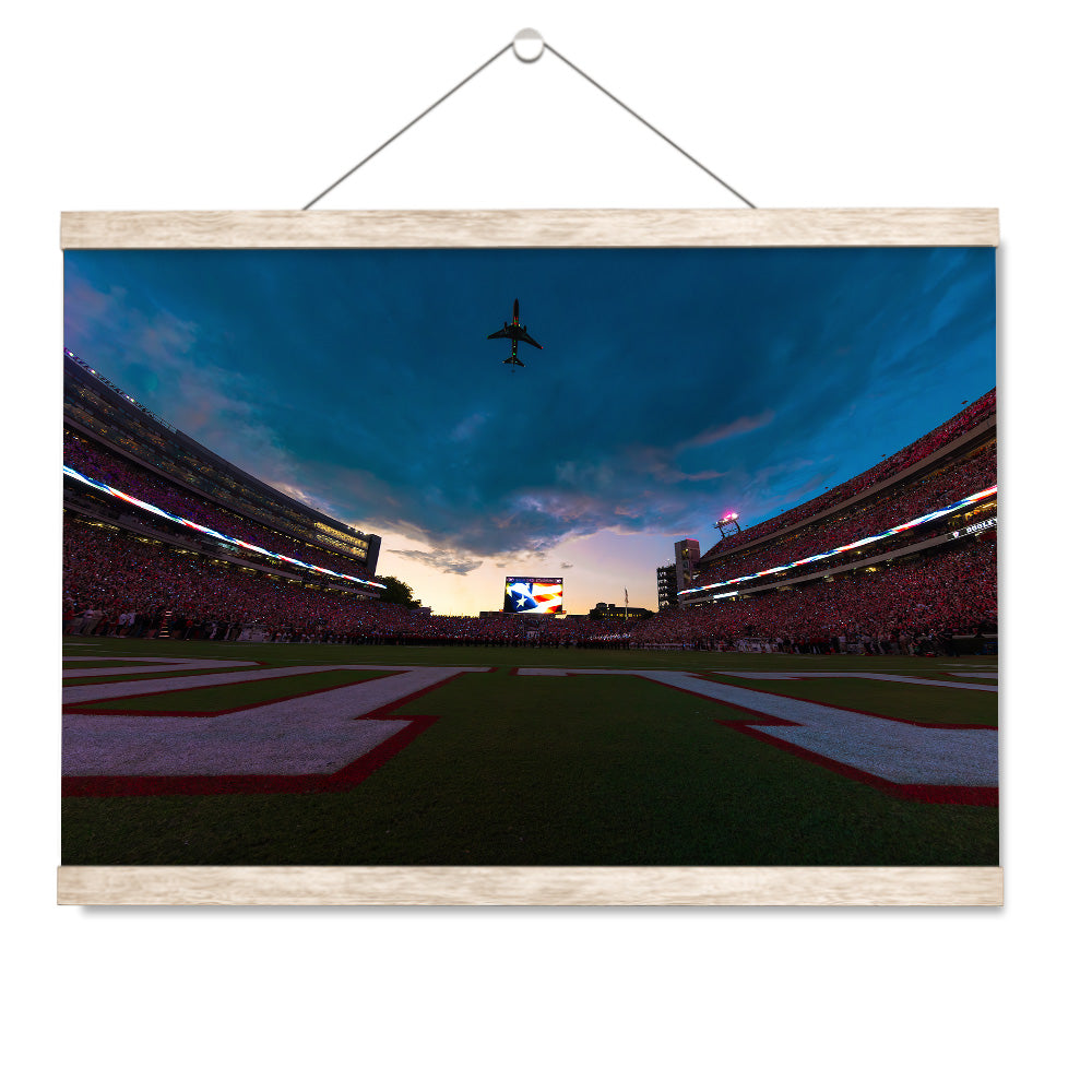 Georgia Bulldogs - Georgia Dawgs Flyover - College Wall Art #Canvas