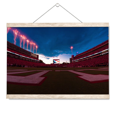Georgia Bulldogs - Georgia Bombs Bursting in Air - College Wall Art #Hanging Canvas