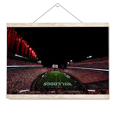 Georgia Bulldogs - Between the Hedges - College Wall Art #Hanging Canvas