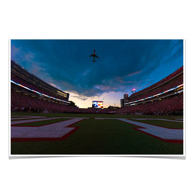 Georgia Bulldogs - Georgia Dawgs Flyover - College Wall Art #Poster