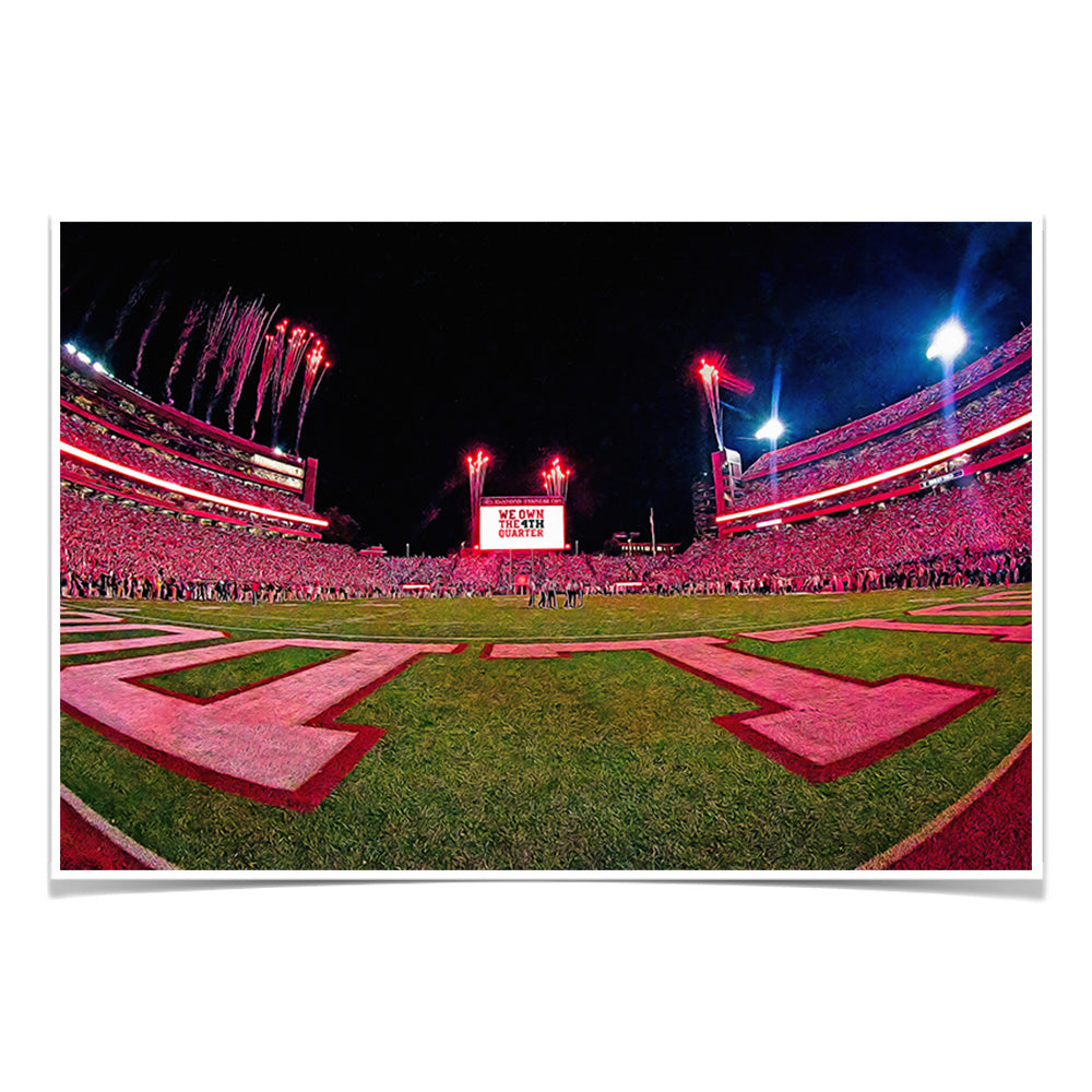 Georgia Bulldogs - We Own the 4th Quarter Oil Painting - College Wall Art #Canvas