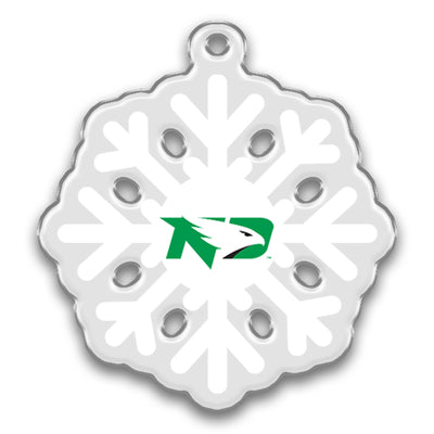 North Dakota Fighting Hawks - North Dakota Snowflake Ornament