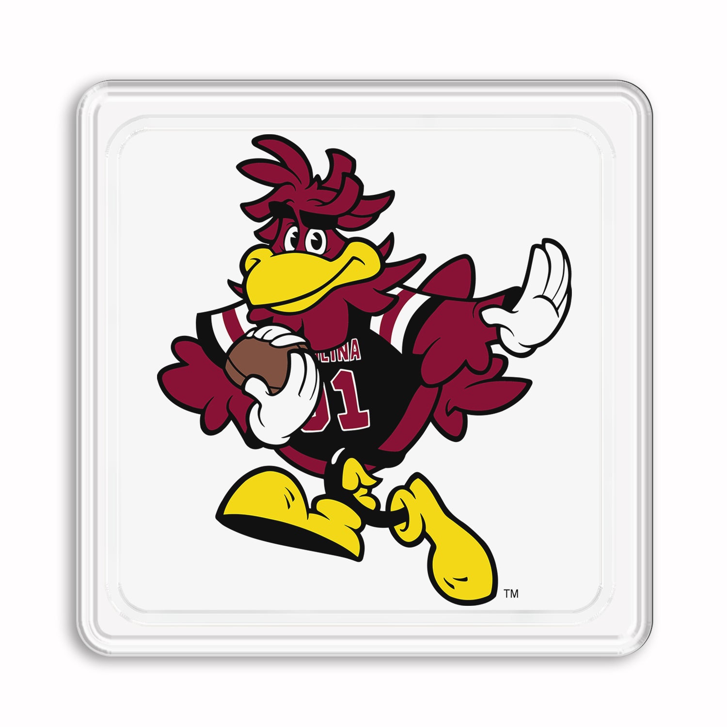 South Carolina Gamecocks - Cocky Football Mascot Drink Coaster