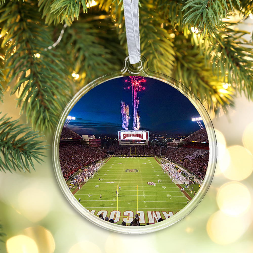 South Carolina Gamecocks - Fireworks Over Williams-Brice Ornament & Bag Tag