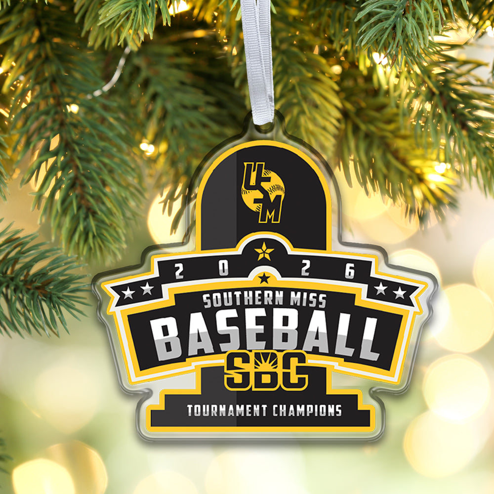 Southern Miss Golden Eagles - Sun Belt Tournament Champions 2026 Logo Ornament & Bag Tag