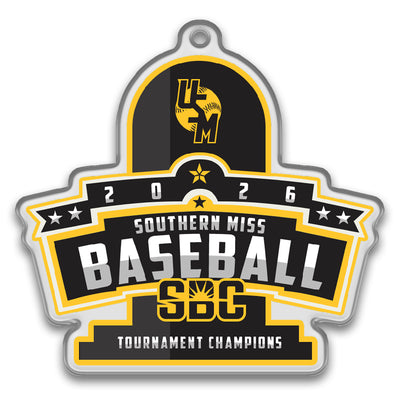 Southern Miss Golden Eagles - Sun Belt Tournament Champions 2026 Logo Ornament & Bag Tag