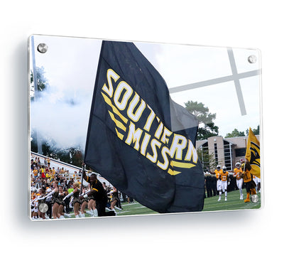 Southern Miss Golden Eagles - Southern Miss Flag - College Wall Art #Acrylic