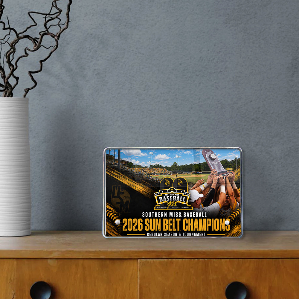Southern Miss Golden Eagles - Southern Miss Baseball 2026 Sun Belt Champions - College Wall Art #Canvas