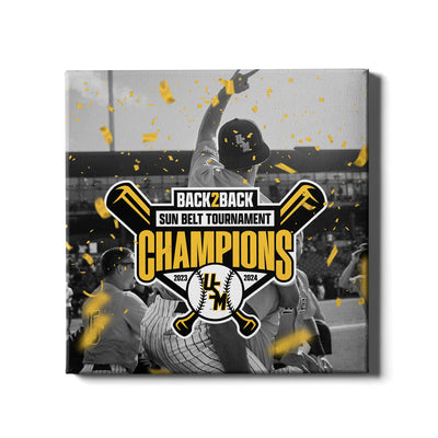 Southern Miss Golden Eagles - Back 2 Back Sun Belt Champions - College Wall Art #Canvas