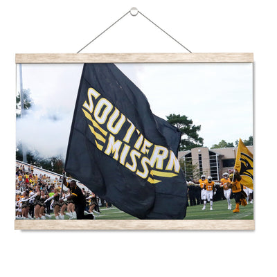 Southern Miss Golden Eagles - Southern Miss Flag - College Wall Art #Hanging Canvas