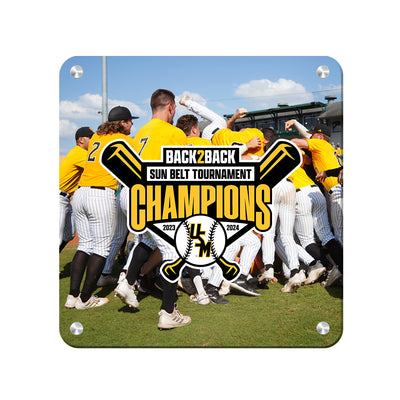 Southern Miss Golden Eagles - Back 2 Back Celebration - College Wall Art #Metal