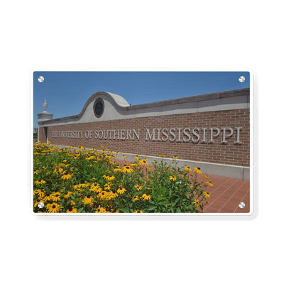 Southern Miss Golden Eagles - The University of Southern Mississippi Centennial Gateway - College Wall Art #Metal