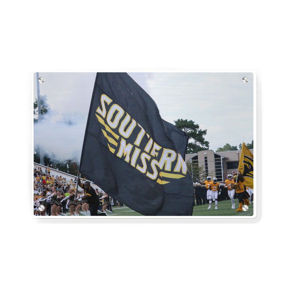 Southern Miss Golden Eagles - Southern Miss Flag - College Wall Art