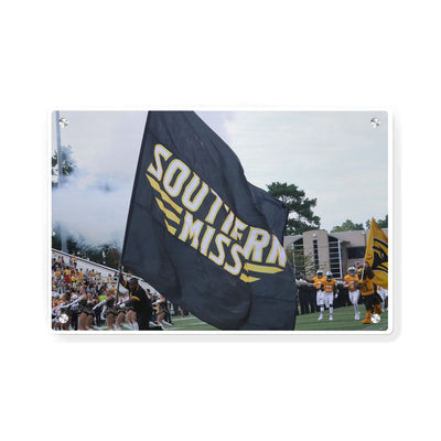Southern Miss Golden Eagles - Southern Miss Flag - College Wall Art #Metal