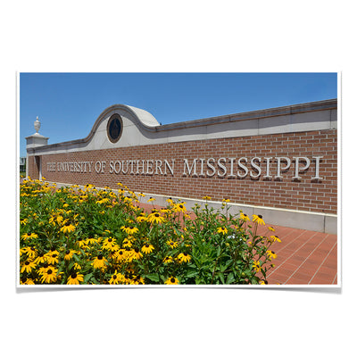 Southern Miss Golden Eagles - The University of Southern Mississippi Centennial Gateway - College Wall Art #Photo Posters