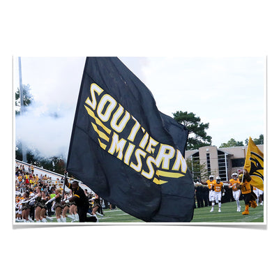 Southern Miss Golden Eagles - Southern Miss Flag - College Wall Art #Photo Posters