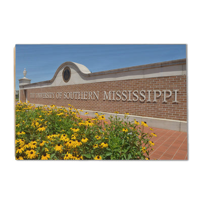 Southern Miss Golden Eagles - The University of Southern Mississippi Centennial Gateway - College Wall Art #Wood