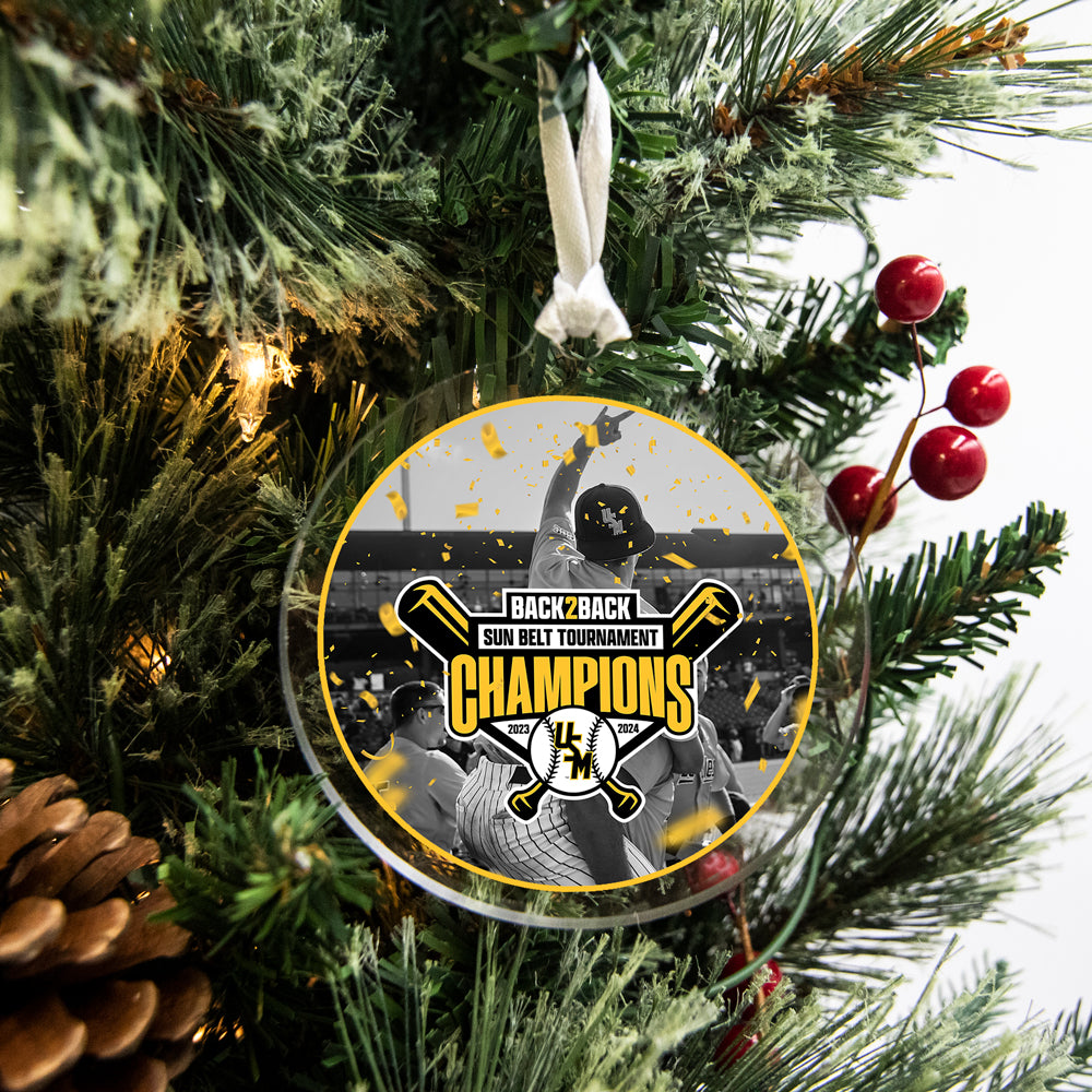 Southern Miss Golden Eagles - Back 2 Back Sun Belt Champions Ornament & Bag Tag