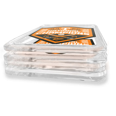 Tennessee Volunteers - Tennessee Baseball NCAA National Champions Logo Drink Coaster