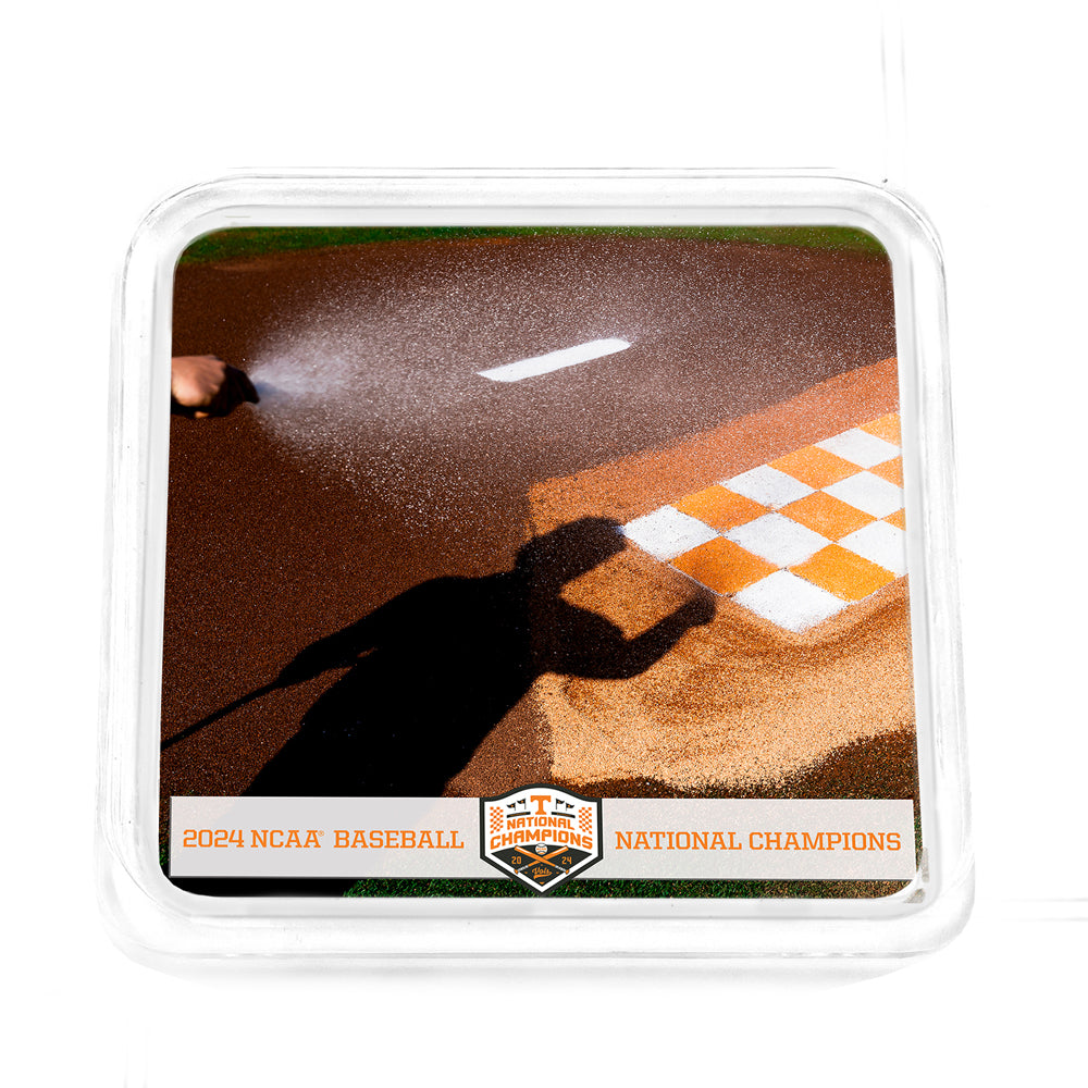Tennessee Volunteers - Checkered Pitching Mound NCAA Baseball National Champions Drink Coaster