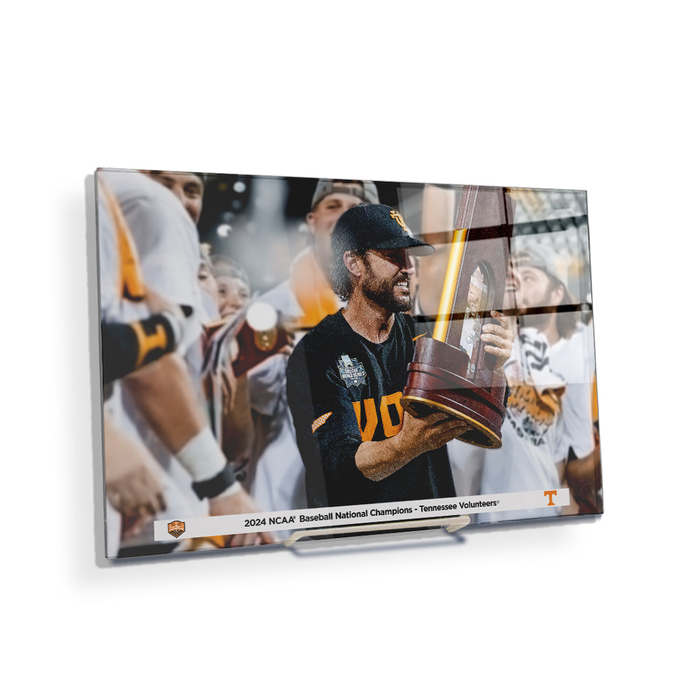 Tennessee Volunteers - Coach Vitello and the Trophy - College Wall Art #Canvas