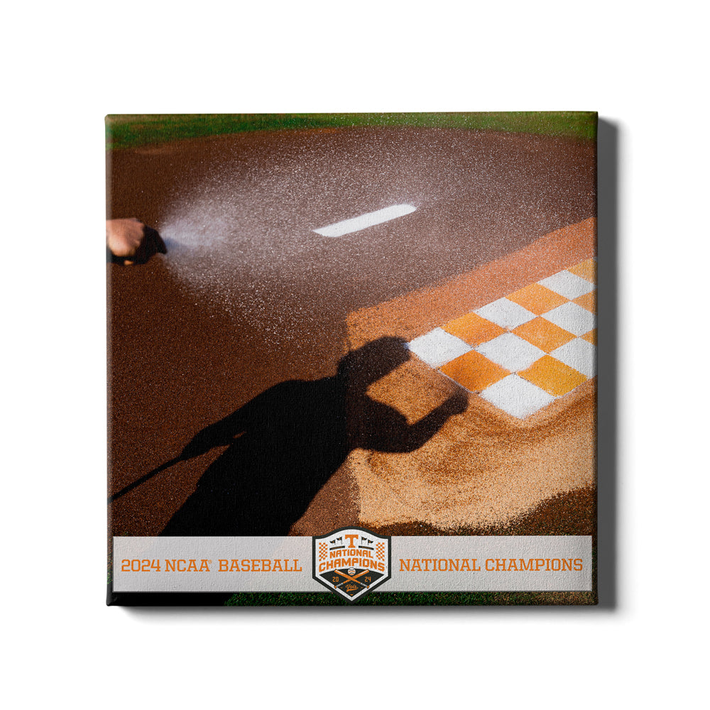 Tennessee Volunteers - Checkered Pitching Mound NCAA Baseball National Champions - College Wall Art #Canvas 