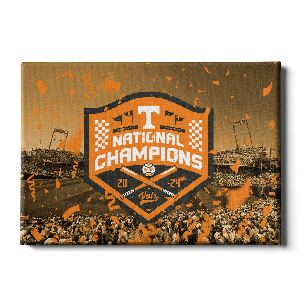 Tennessee Volunteers - Tennessee Orange NCAA Baseball National Champions - College Wall Art #Canvas