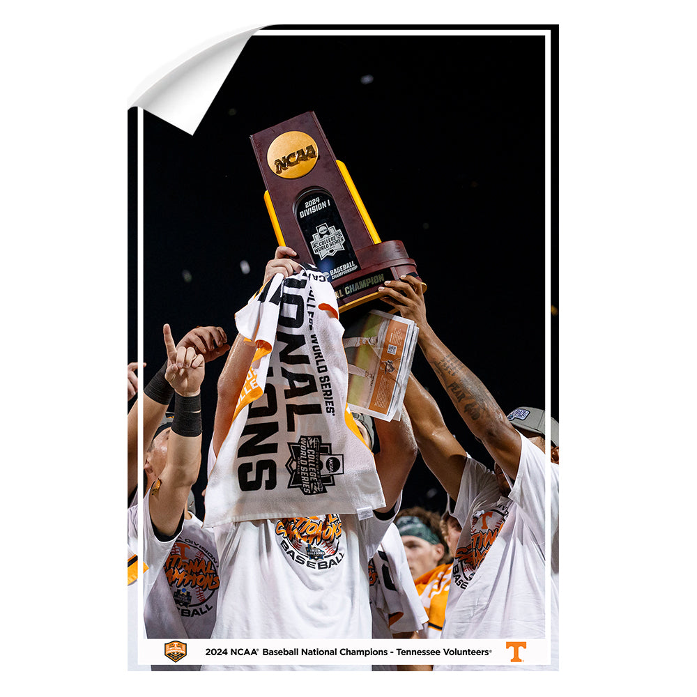 Tennessee Volunteers - 2024 NCAA Baseball National Champions Trophy - College Wall Art #Canvas