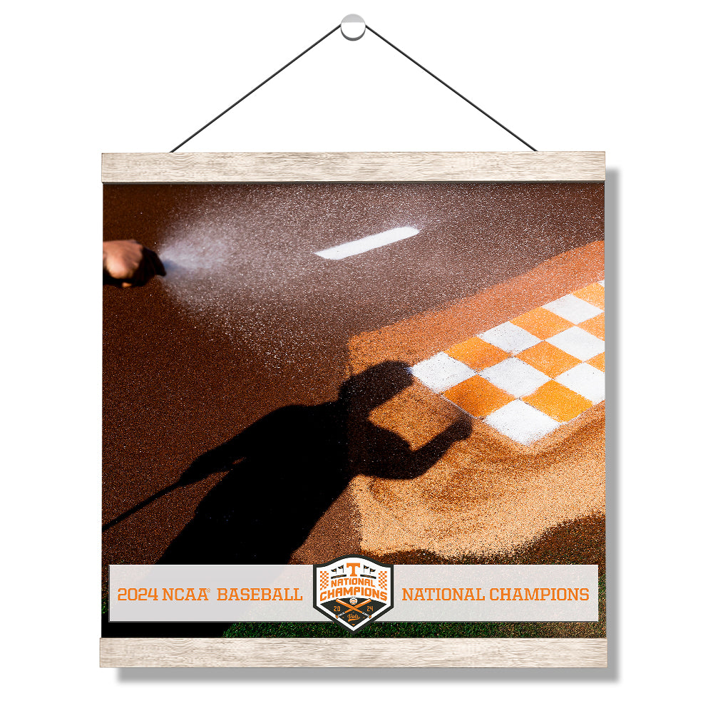 Tennessee Volunteers - Checkered Pitching Mound NCAA Baseball National Champions - College Wall Art #Canvas 