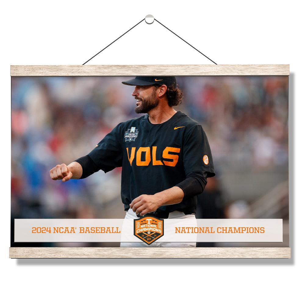 Tennessee Volunteers - Coach Vitello Baseball NCAA Baseball National Champions - College Wall Art #Canvas