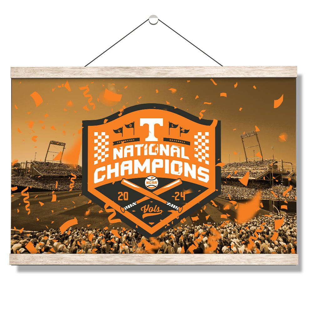 Tennessee Volunteers - Tennessee Orange NCAA Baseball National Champions - College Wall Art #Canvas