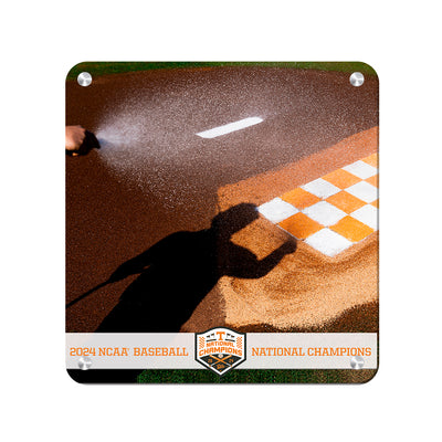 Tennessee Volunteers - Checkered Pitching Mound NCAA Baseball National Champions - College Wall Art #Metal