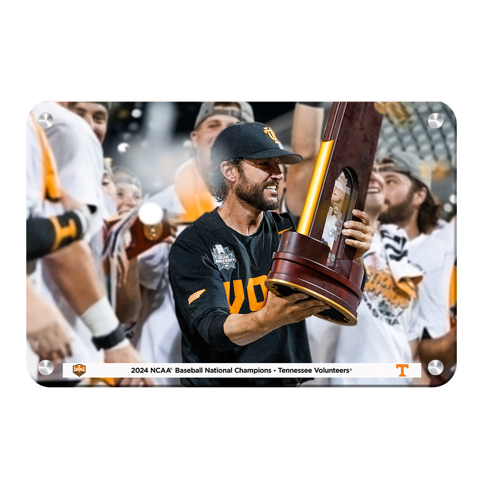 Tennessee Volunteers - Coach Vitello and the Trophy - College Wall Art #Canvas